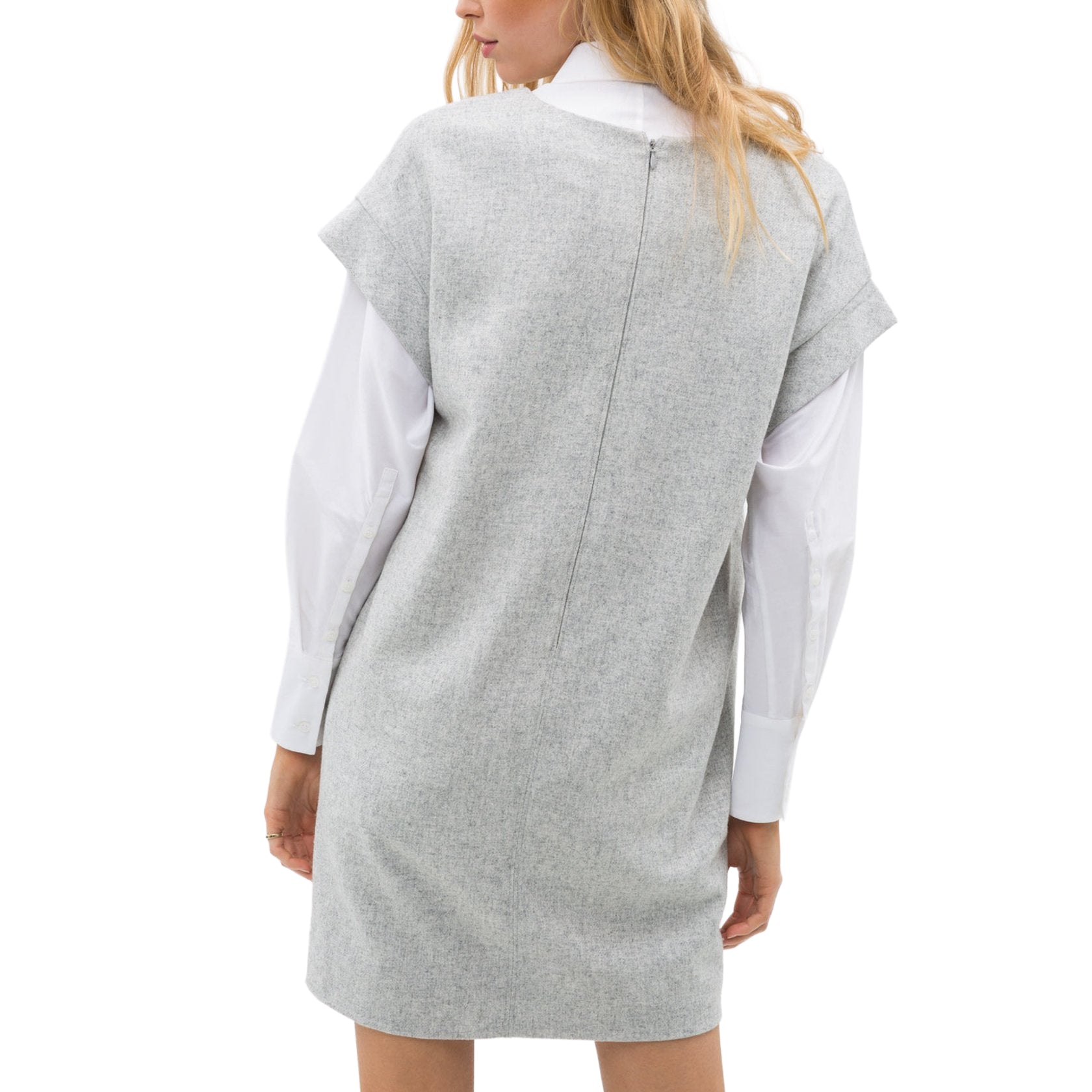 Women's Casual Heather Grey V-Neck Dress
